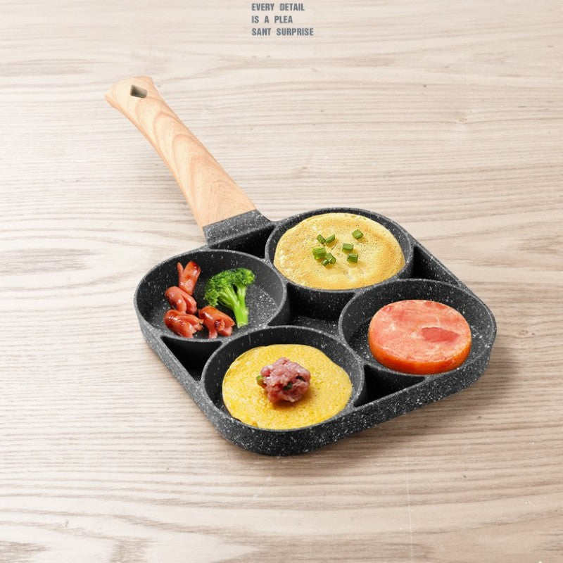Four Hole Medical Stone Non Stick Mini Egg Frying Pan Home Breakfast Pan
